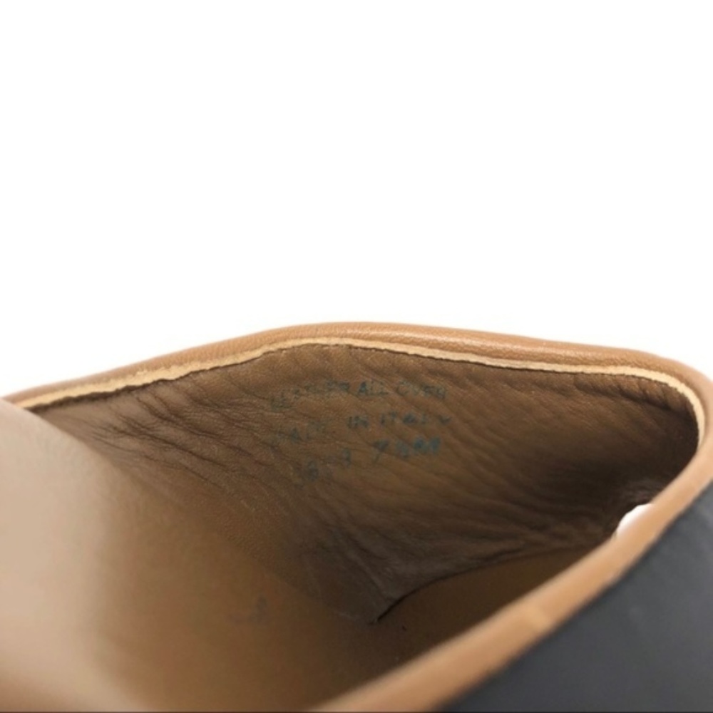 Luca Stefani Black Brown Wedge Leather Sandals Made in Italy - Picture 2 of 8